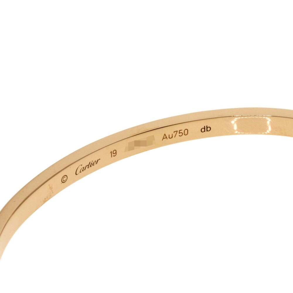 Cartier Love Bracelet SM #19 (No Driver) 18K Pink Gold Women's CARTIER - Picture 4 of 9